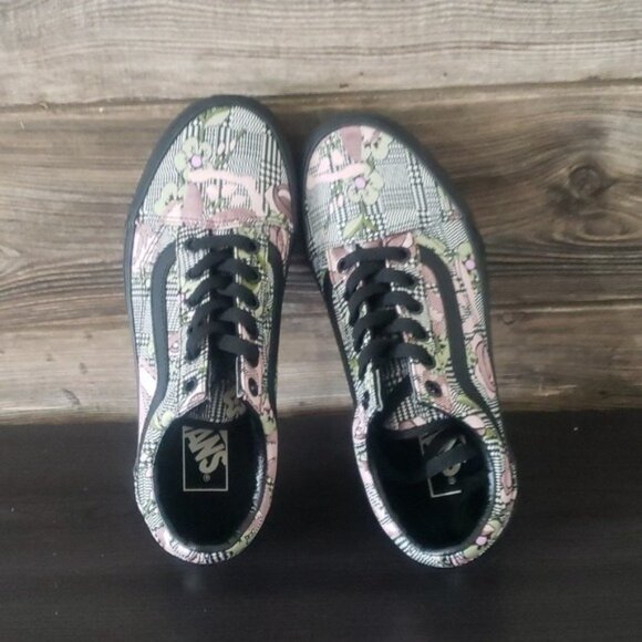 Vans Old Skool Stackform Womens Platform Shoes Romantic Goth Floral Tapestry - Picture 9 of 11
